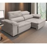 Sofá Bulevard Retrátil e Reclinável 4 Lugares Suede 240cm Megafênix