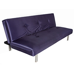 Tudo sobre 'Sofá-Cama 3 Lugares Viola 100% Poliéster Roxo - Acasa'