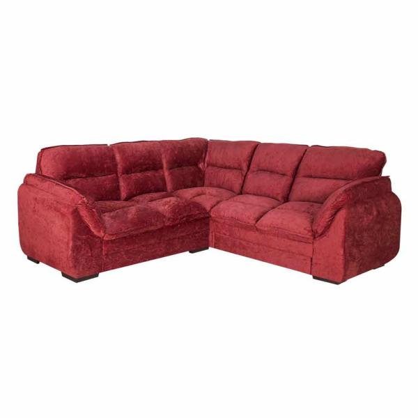 Sofá de Canto 4 Lugares Grécia Suede Vermelho - Somopar