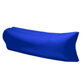 Puff Sofa Inflavel Colchao Magico Saco Dormir Camping Azul Escuro