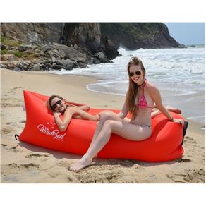 Sofá Inflável Saco Dormir Piscina Camping Praia WindBed® Fixxar - Vermelho