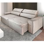 Sofá Paris Retrátil e Reclinável 4 Lugares Suede 210cm Megafênix