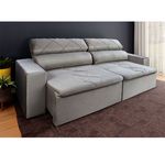 Sofá Roma Retrátil e Reclinável 4 Lugares Suede 230 Cm Megafênix