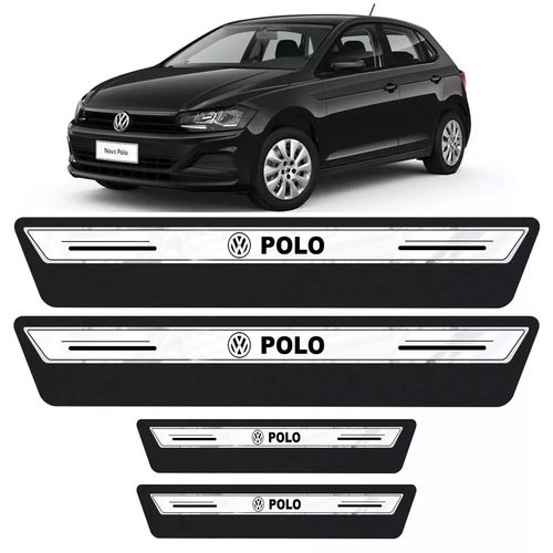 Soleira Protetor Porta Platinum Novo Volks Polo 2018 Prata