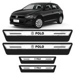 Soleira Protetor Porta Platinum Novo Volks Polo 2018 - Prata