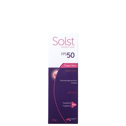 Tudo sobre 'Solst Toque Seco Bege Claro Fps 50 Ppd 19.0 - Protetor Solar Facial 55g'
