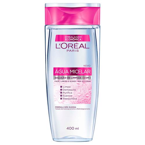 Solução de Limpeza Facial L'Oréal Água Micelar 400ml