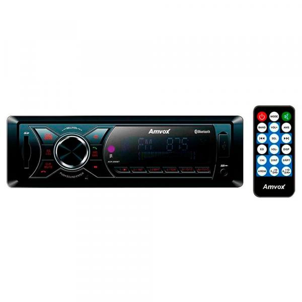 Som Automotivo Amvox com Entrada USB Auxiliar SD e Bluetooth ACR 2000BT