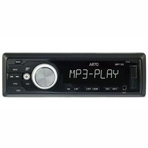 Som Automotivo AR70 MP130 com Rádio AM/FM, Leitor de Cartão, USB, Entrada Auxiliar e Gerenciamento de Músicas Armazenadas em IPod e IPhone