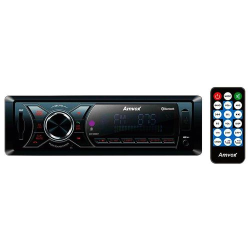 Som Automotivo com Entrada Usb, Auxiliar, Sd e Bluetooth Acr 2000 Bt Amvox