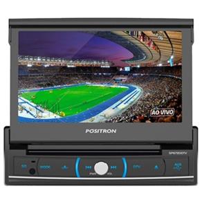 Som Automotivo DVD Player SP6720DTV, Touch 7" Retrátil, USB, SD Card, Bluetooth, Entrada P/ Câmera de Ré - Pósitron