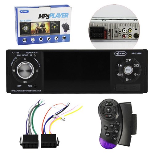 Som Automotivo Mp5 Player 4,1' Kp-C25bh Knup