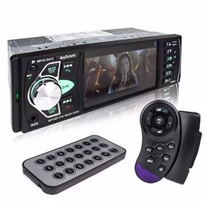 Som Automotivo Mp5 Player Fm USB Sd Aux Bluetooth Tela 4" Controle e Controle de Volante