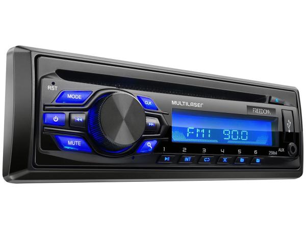 Som Automotivo Multilaser Freedom CD Player - MP3 Player Rádio FM Entrada USB Micro SD Auxiliar