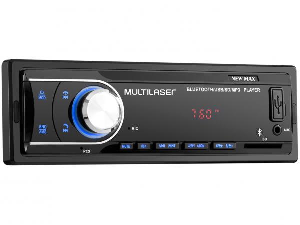 Som Automotivo Multilaser New Max Bluetooth - MP3 Player Rádio AM/FM Micro SD USB Auxiliar