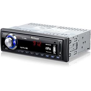 Som Automotivo Multilaser Wave P3108 Preto 45W com MP3, Rádio FM, Entradas USB, Cartão SD e Auxiliar