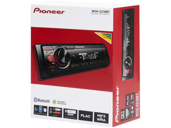 Som Automotivo Pioneer Mvh-s218bt Bluetooth - Mp3 Player Rádio Am/fm Usb Auxiliar - Pioner