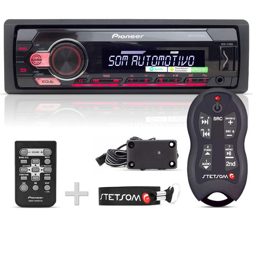 Som Automotivo Pioneer Usb Radio Mp3 + Controle Longa Distância Stetsom Sx2