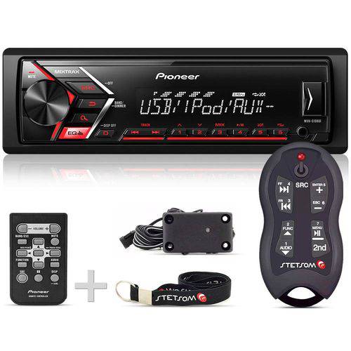 Som Automotivo Pioneer USB Radio Mp3 + Controle Longa Distância Stetsom