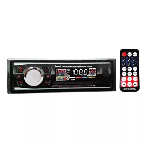 Som Bluetooth Mp3 com Usb Radio Carro Visor Hw-26249A
