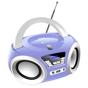 Som Portátil Boombox Lenoxx BD-121 BL CD Player Entrada USB Cartão Micro SD Rádio FM e MP3 – 5W