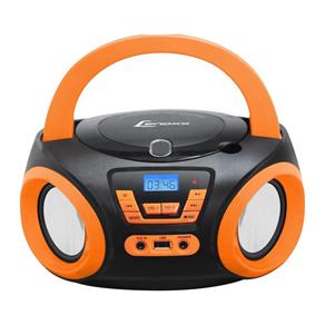Som Portátil Boombox Lenoxx BD-121 PL CD Player Entrada USB Cartão Micro SD Rádio FM e MP3 - 6 W