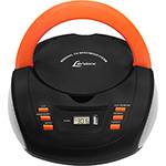 Som Portátil Lenoxx BD125 CD Player Rádio AM/FM Entrada Auxiliar - Preto e Laranja