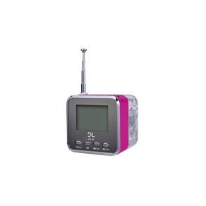 Som Portátil MP3 com Rádio FM e Relógio - MS40 - Pink