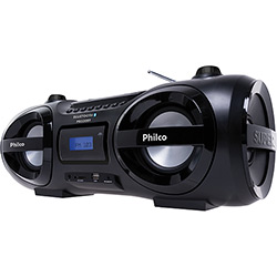 Som Portátil Philco PB330BT com Bluetooth CD Player Rádio FM Entradas Aux/USB 100W - Preto