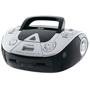 Som Portátil Philco PB126 com CD Player MP3, Rádio FM, Entrada USB e Auxiliar de Áudio - Preto