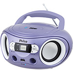 Som Portátil Philco Pb122btl Rádio FM MP3 USB e AUX IN - Lavanda