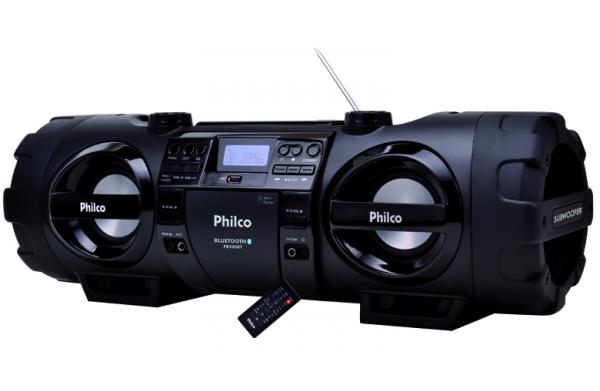 Som Portátil Philco PB500BT Bluetooth USB MP3 Rádio FM 200W Preto - Bivolt