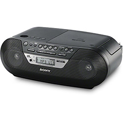 Som Portátil Sony ZS-RS09CP/CBR5 3,4W, Rádio AM/FM CD, MP3 e USB