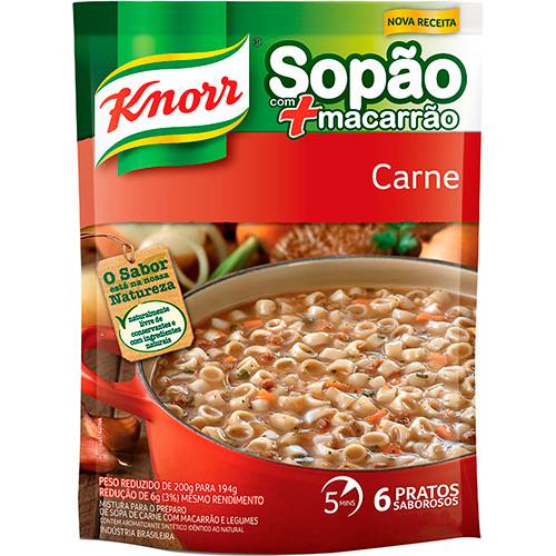 Sopão Knorr Macarrão e Carne 194g