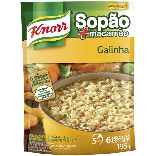 Sopão Knorr + Macarrão Galinha 195G