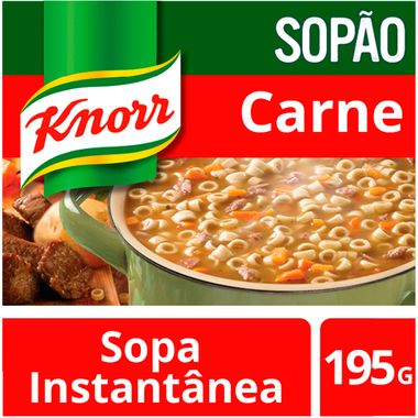 Sopão Mais Macarrão Knorr Carne 195g