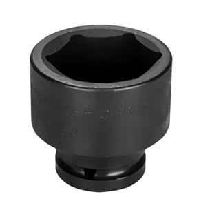 Soquete de Impacto Sextavado em Aço Cromo Molibdênio 33 Mm - Encaixe 3/4``