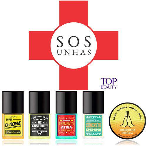 SOS Tratamento para Unhas Top Beauty com 5 Produtos