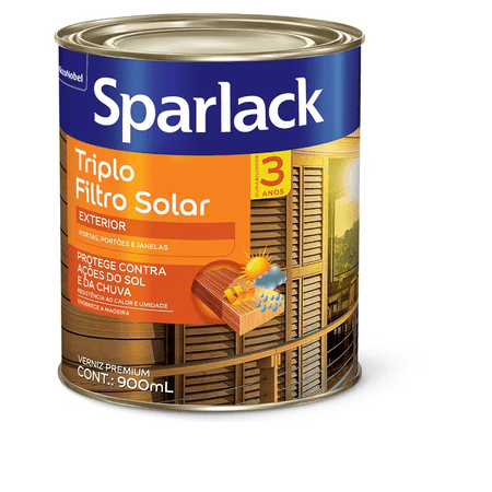 Sparlack Verniz Triplo Filtro Solar Brilhante 0,9 Litro 0,9 Litro