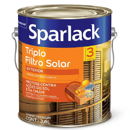 Sparlack Verniz Triplo Filtro Solar Brilhante 3,6 Litros 3,6 Litros
