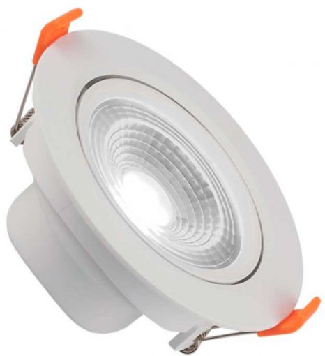 Spot Downlight LED 3W Embutir Redondo Direcionável Branco Frio
