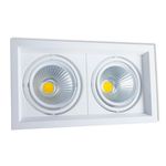 Spot Embutir Duplo Recuado Retangular Tech Led Cob 7w - 3000k