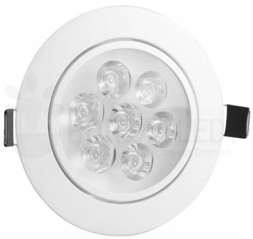 Spot Embutir LED 7W Redondo Direcionável Branco Quente