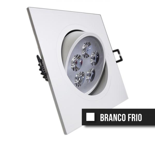 Spot LED Direcionável 5W Quadrado - Branco Frio - Brand