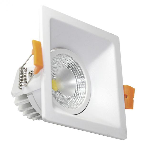 Spot LED Embutir Recuado Quadrado 8W Blumenau 6500K Luz Branca