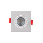 Spot 3W ECO LED Quadrado Embutir Direcionável Branco Quente
