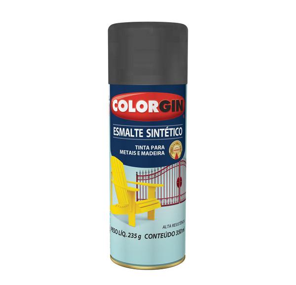 Spray 748 Colorgin Esmalte Sintético Preto Fosco