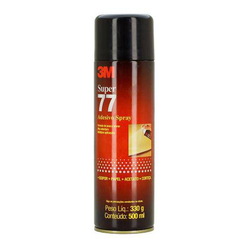 Spray Adesivo 3m 77 Cola Multiuso para Isopor | Papel | Acetato | Cortiça Alta Cobertura 330g