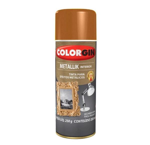 Spray Colorgin Metallik 350ml Cobre 054 Interior