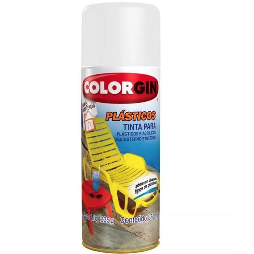 Spray Colorgin Plástico - Branco Fosco